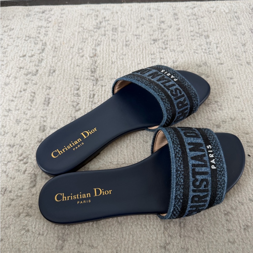 Christian Dior Denim Navy Dway Slide 37 - Picture 3 of 3